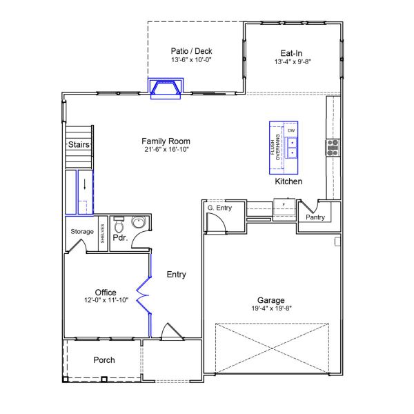 2D floor plan layout of this home in Sweetbrier, Durham, NC (Image 2).