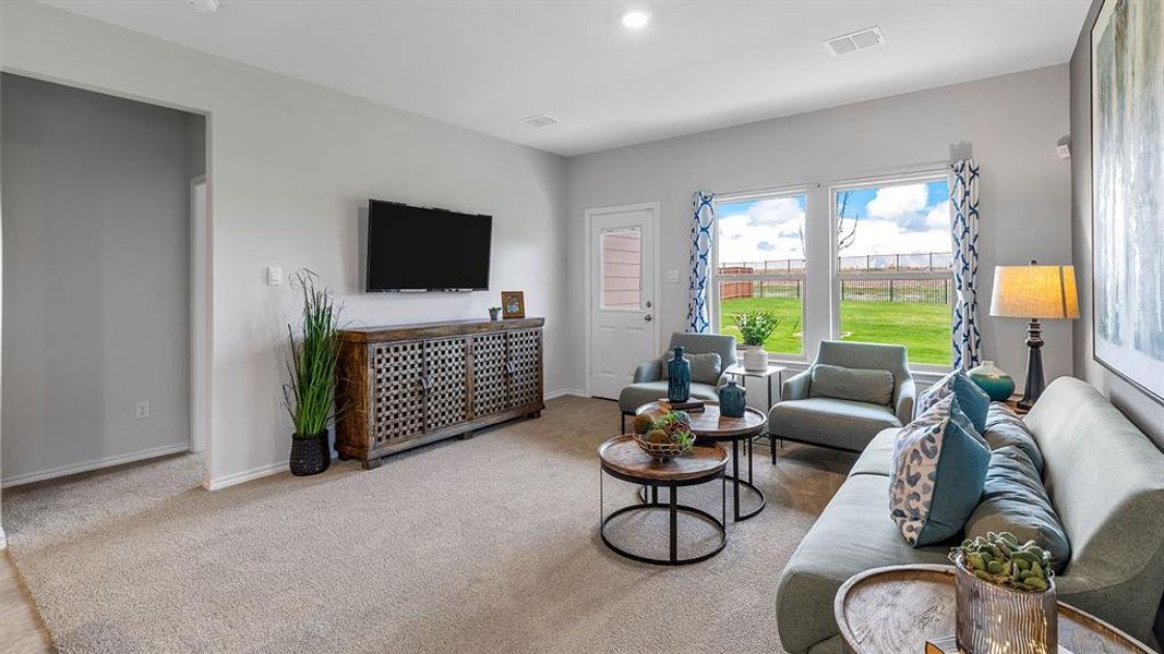 Furnished interior view inside a new home in Monarch at the Meadows, Ponder (Image 31). Furnished interior view inside a new home in Monarch at the Meadows, Ponder (Image 31).