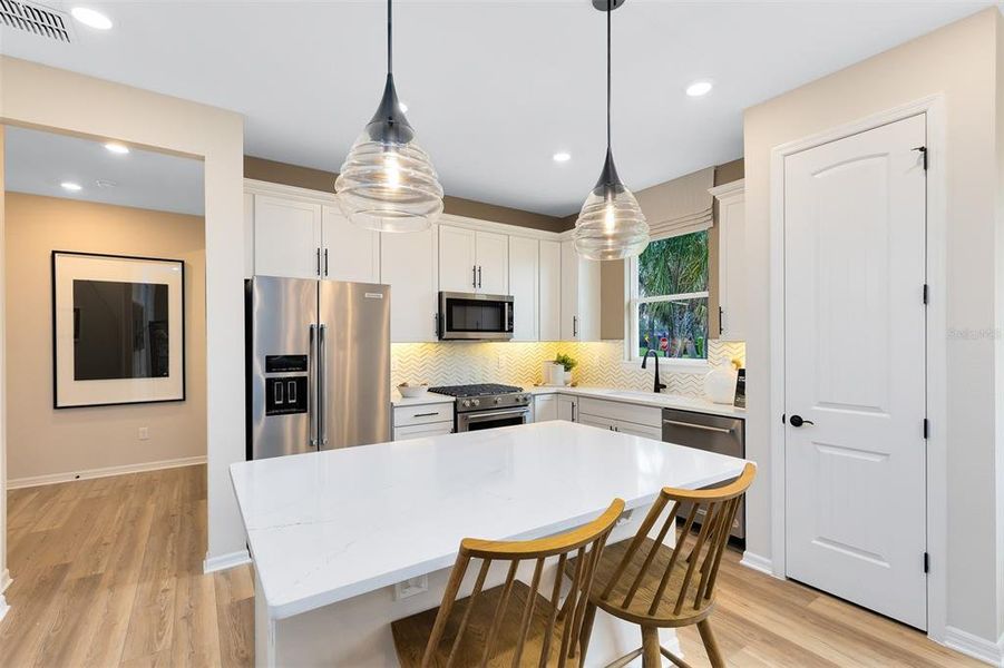 Model Home Design Only. Pictures and furnishings are for illustrative purposes only. Elevations, colors and options may vary. Furniture is for model home staging only.