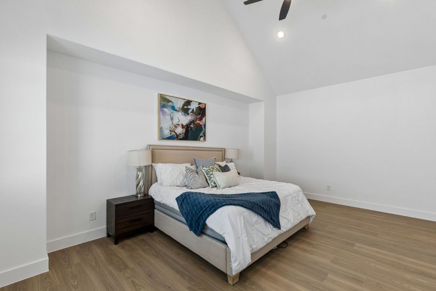 Representative furnished interior of a home built from the Roosevelt by Centre Living Homes in Newman Village Townhomes, Frisco (Image 28).