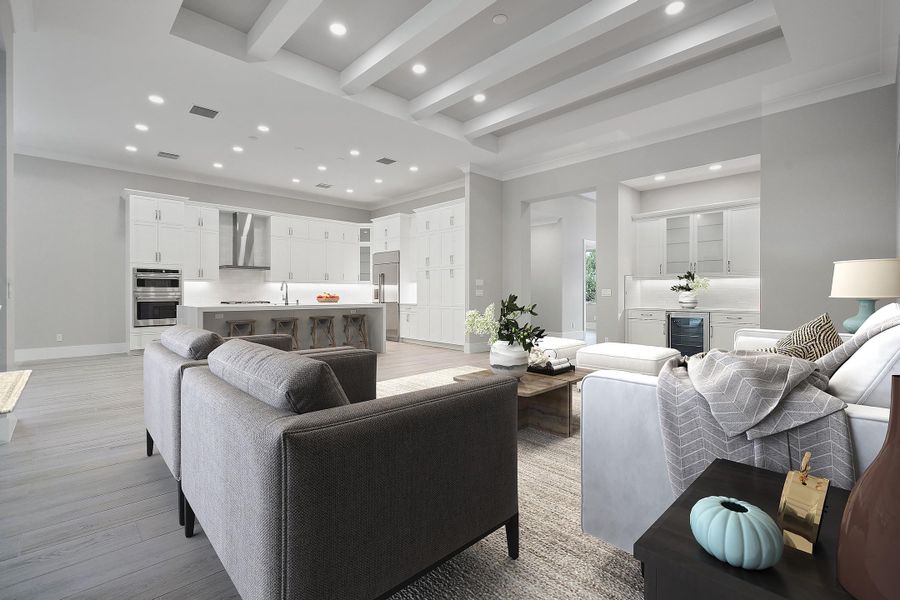 2D floor plan layout for the Somerset by GHO Homes in The Reserve at Grand Harbor, Vero Beach, FL (Image 22).