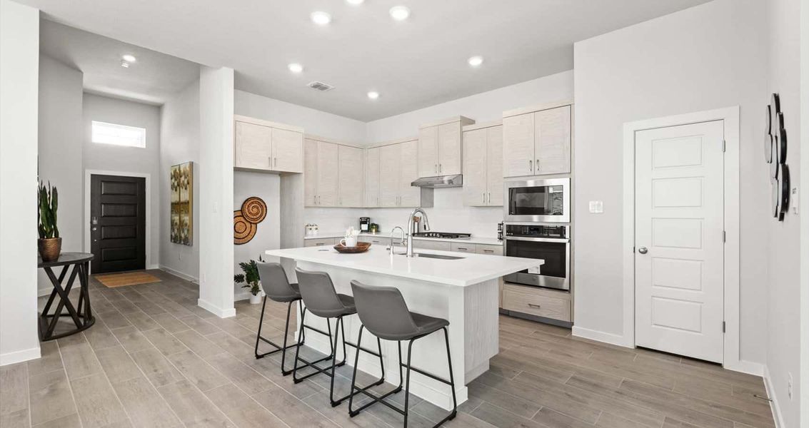 Furnished interior view inside a new home in Trace, San Marcos (Image 7).