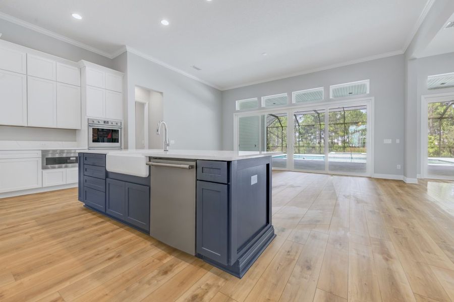 Representative furnished interior of a home built from the Caspian by Riverside Homes in Hidden Creek at SilverLeaf, St. Augustine (Image 13).