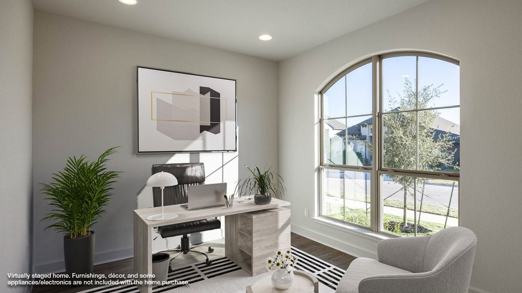 Furnished interior view inside a new home in Wolf Ranch 56', Georgetown (Image 6).