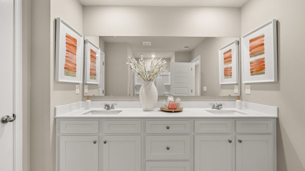 Representative furnished interior of a home built from the Denton TH by D.R. Horton in Brookland Commons, Monroe (Image 22).