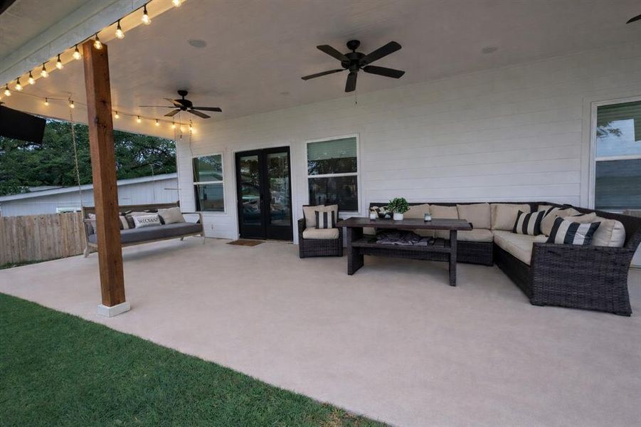 Exterior details and patio area of a home in , Flint (Image 27).