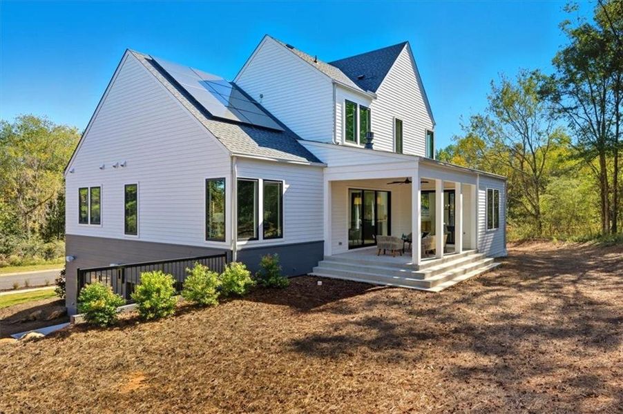 Exterior details and patio area of a home in Aster, Roswell (Image 32).