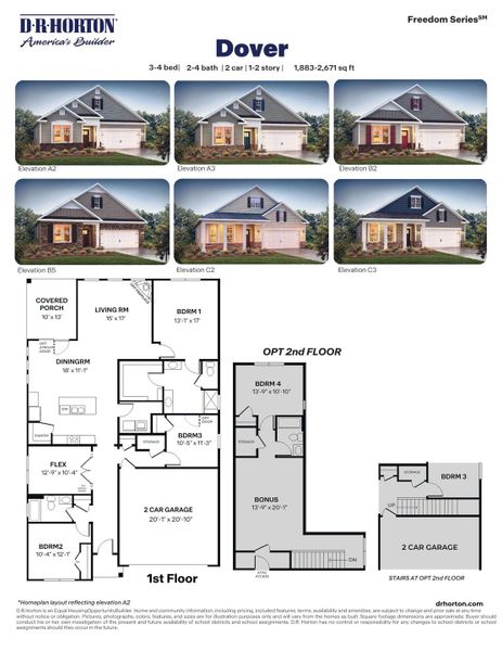 2D floor plan layout for the Dover by D.R. Horton in The Villas at Kinsley, Jamestown, NC (Image 3). 2D floor plan layout for the Dover by D.R. Horton in The Villas at Kinsley, Jamestown, NC (Image 3).