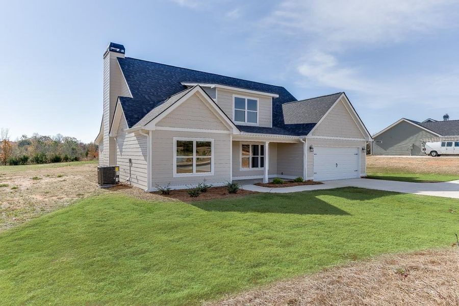 Front exterior of a new home in , Hartwell, GA, highlighting curb appeal (Image 19).