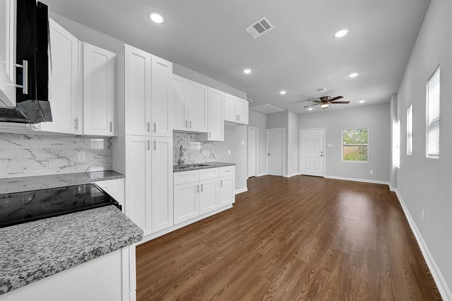 Recessed lighting throughout