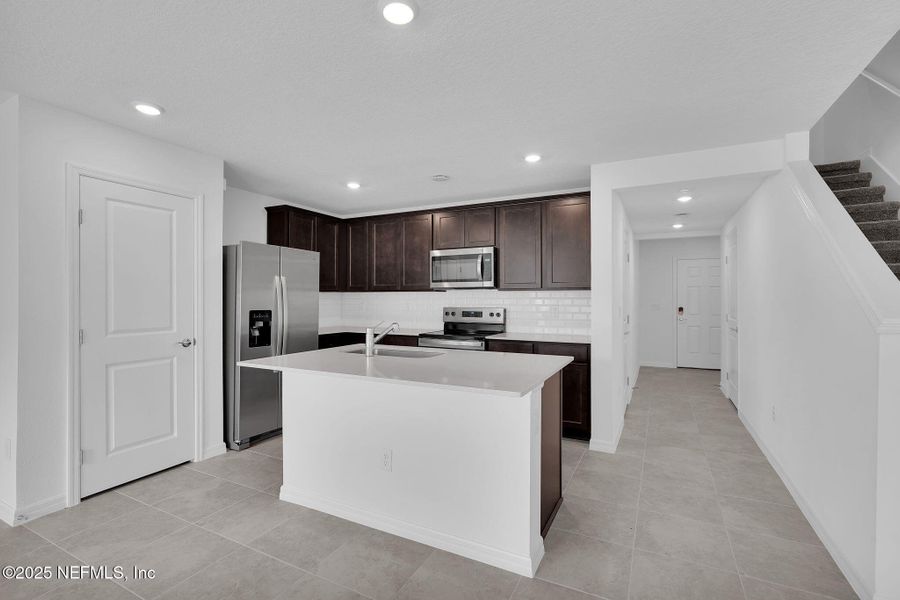 Furnished interior view inside a new home in , Jacksonville (Image 7). Furnished interior view inside a new home in , Jacksonville (Image 7).