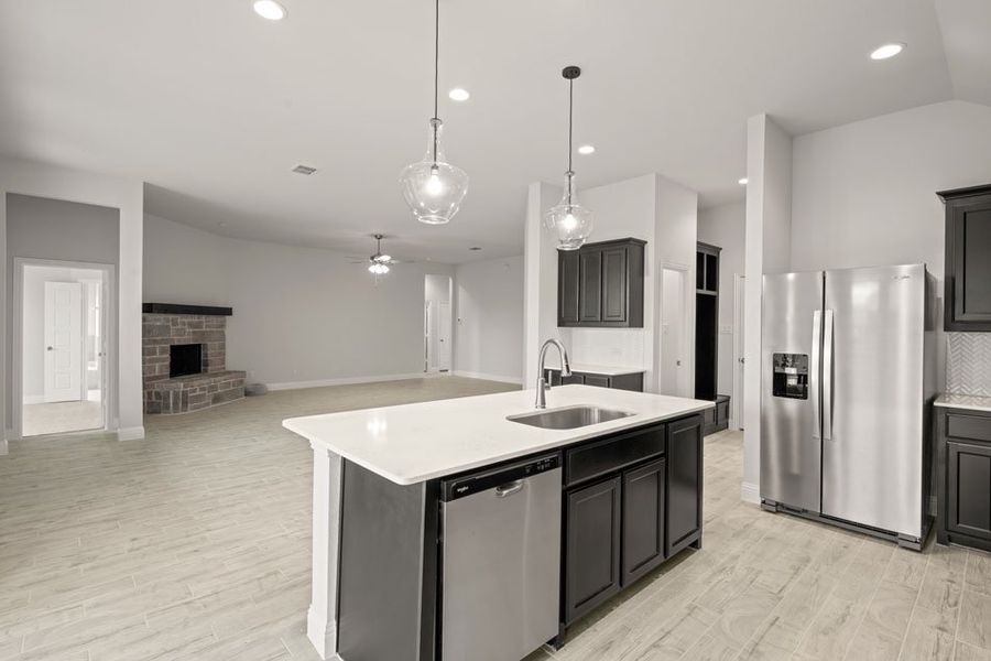 Representative exterior photo of a completed home built from the Balmoral by Impression Homes in Timberbrook, Justin, TX (Image 7).