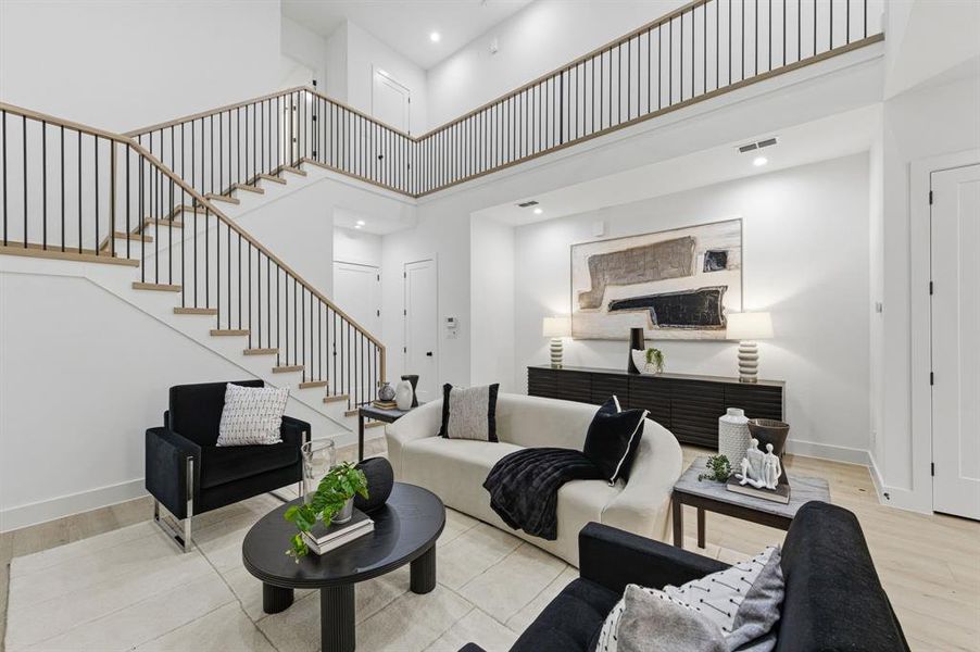 Furnished interior view inside a new home in , Dallas (Image 11).