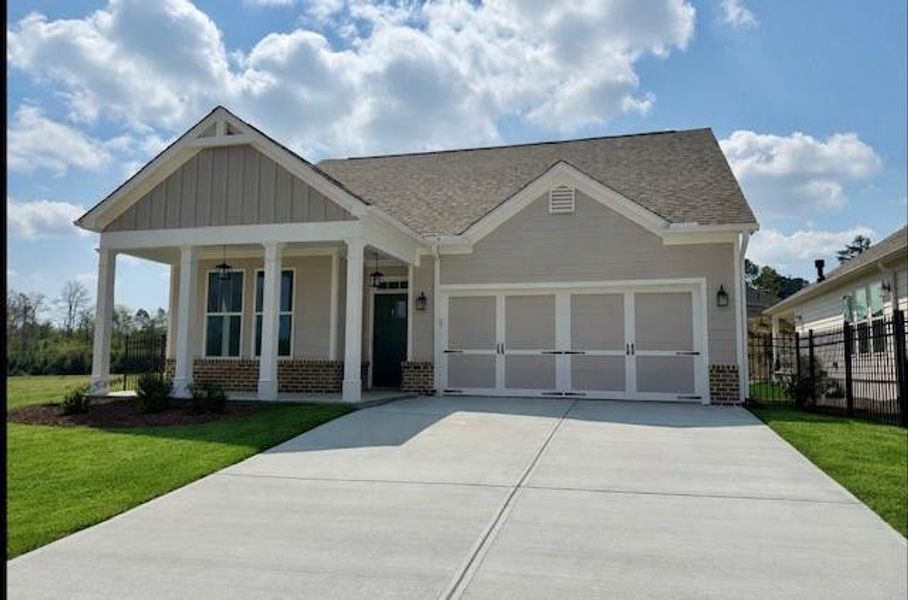 Front exterior of a new home in Echols Farm, Hiram, GA, highlighting curb appeal (Image 19). Front exterior of a new home in Echols Farm, Hiram, GA, highlighting curb appeal (Image 19).