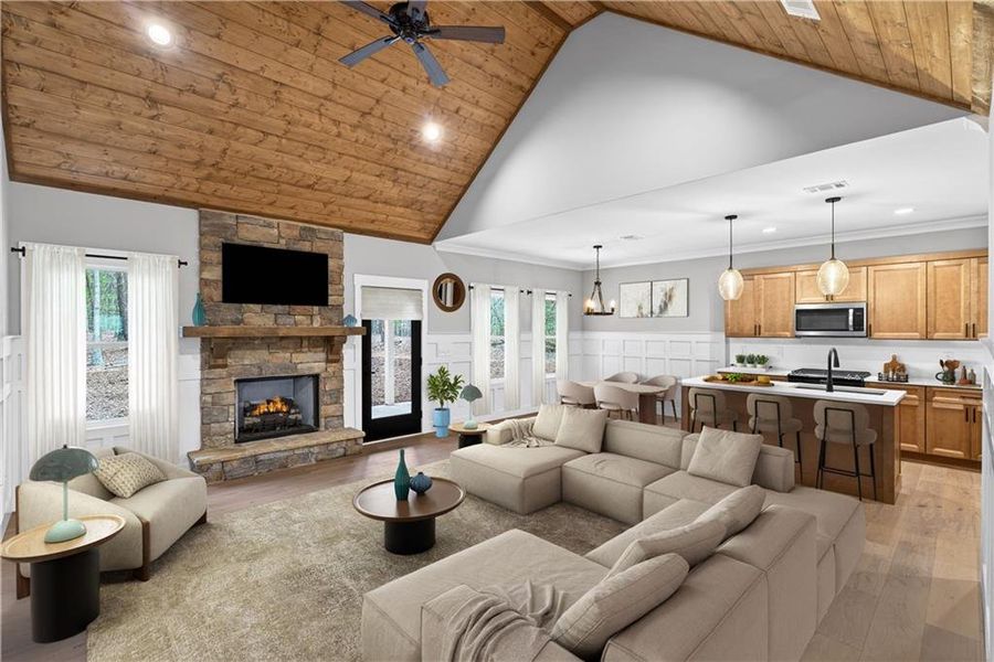 Furnished interior view inside a new home in , Ellijay (Image 9).