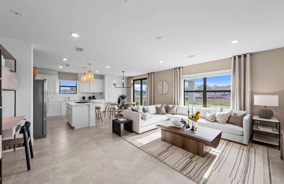 Furnished interior view inside a new home in Whispering Lakes, Lehigh Acres (Image 7).
