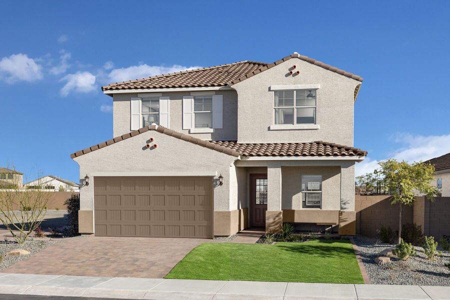 Representative exterior photo of a completed home built from the Sienna by Mattamy Homes in Soleo, San Tan Valley, AZ (Image 20).
