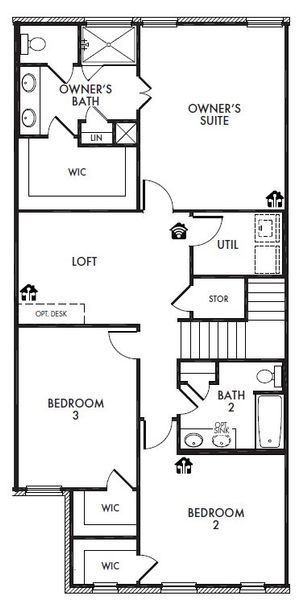 2D floor plan layout of this home in Sereno Oaks at Buckner Terrace, Dallas, TX (Image 3). 2D floor plan layout of this home in Sereno Oaks at Buckner Terrace, Dallas, TX (Image 3).