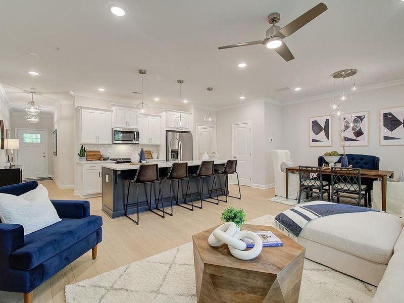 Furnished interior view inside a new home in Bluffs at Bells Ferry, Marietta (Image 13).