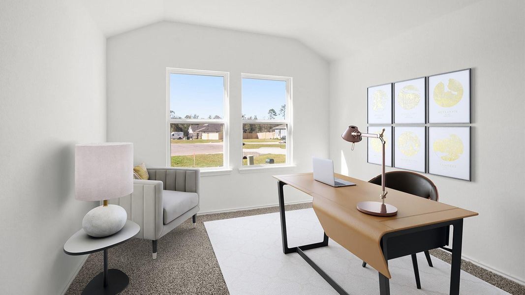 Furnished interior view inside a new home in East Williams Cove, Conroe (Image 5).