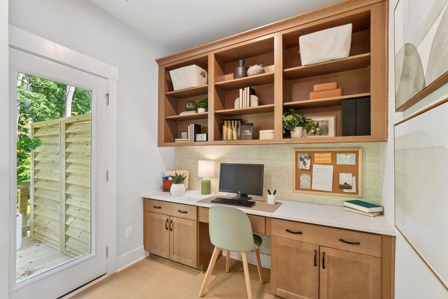 Representative furnished interior of a home built from the Piper by Tri Pointe Homes in Twinleaf Townes, Chapel Hill (Image 10).