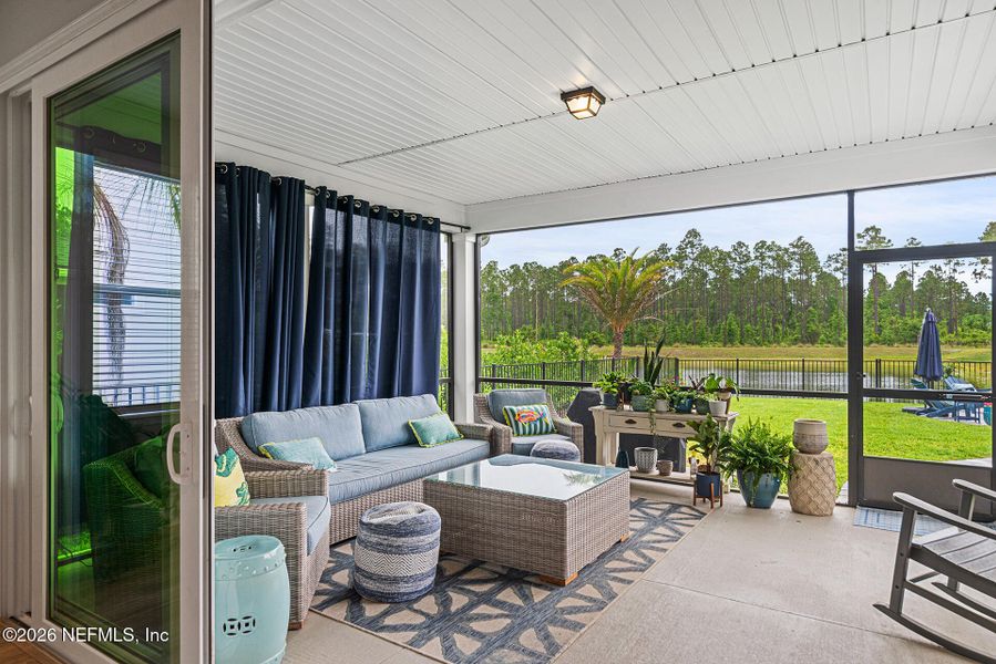 Exterior details and patio area of a home in Reflections at Nocatee, Ponte Vedra (Image 24).