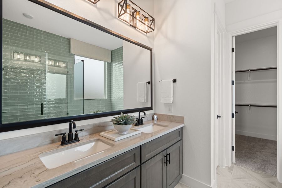Furnished interior view inside a new home in Whitewing Trails, Princeton (Image 10).
