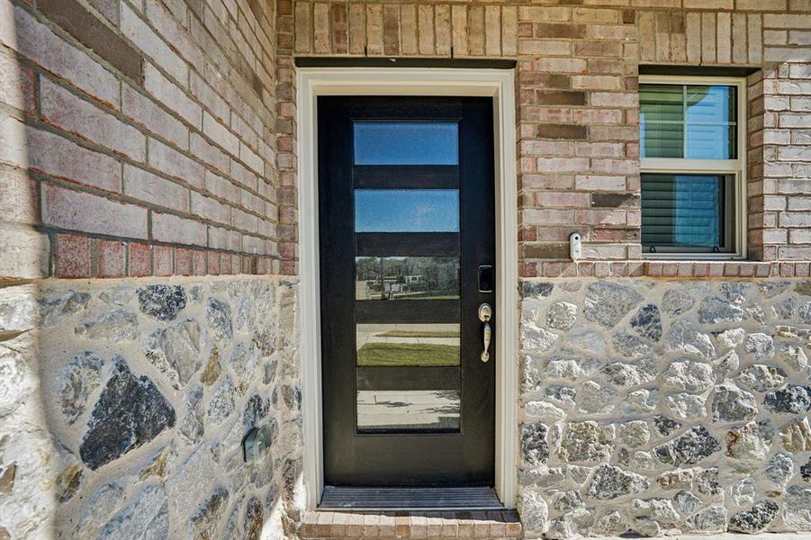 Exterior details and patio area of a home in Southridge - Spring Series, McKinney (Image 4). Exterior details and patio area of a home in Southridge - Spring Series, McKinney (Image 4).