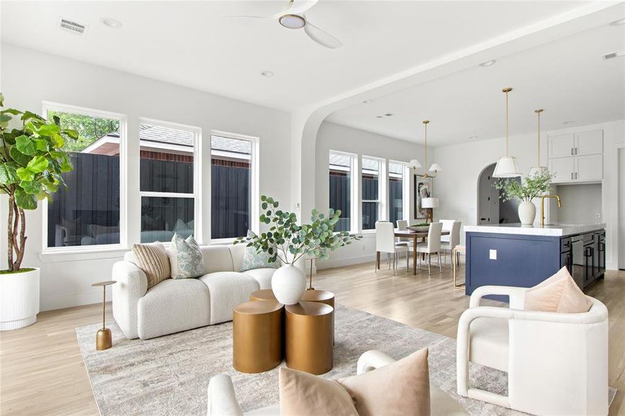 Furnished interior view inside a new home in , Dallas (Image 32).