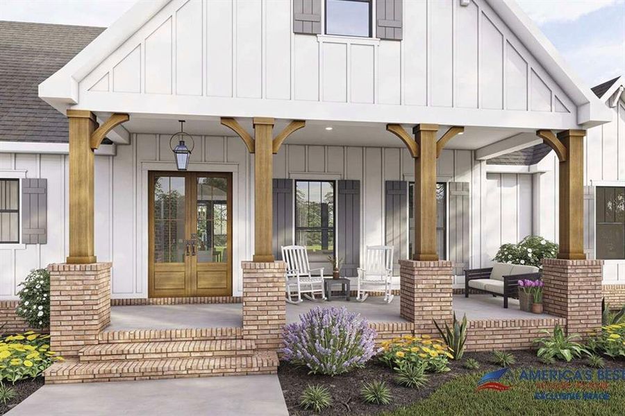 Sit on your shaded front porch with nature surrounding you!