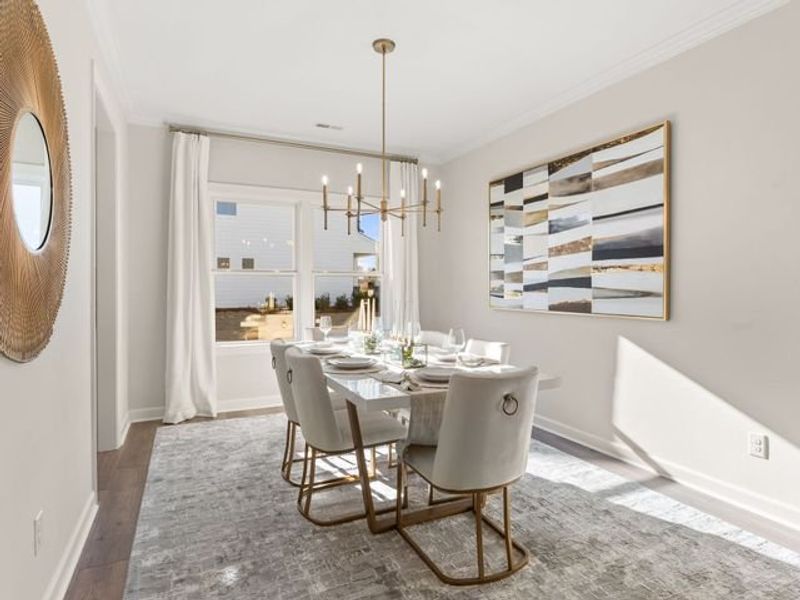 Representative furnished interior of a home built from the Montcrest by True Homes in White Oak Creek Crossing, Angier (Image 10).