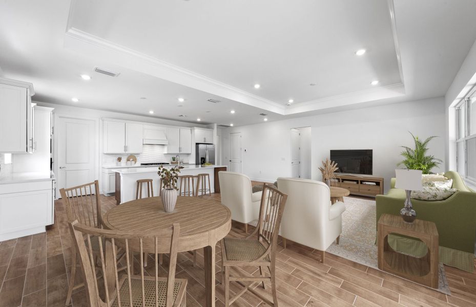 Furnished interior view inside a new home in TerraWalk at Babcock Ranch, Alva (Image 9).