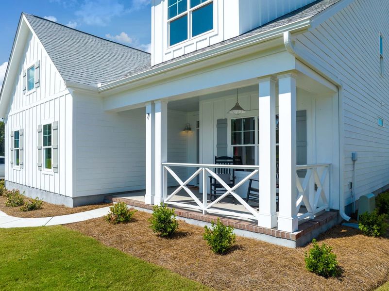 Representative exterior details of a home built from the Scout by Bill Clark Homes in Sidbury Landing, Wilmington (Image 36).