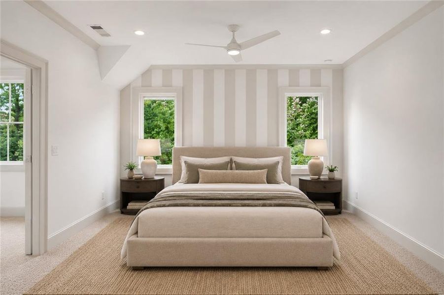 Furnished interior view inside a new home in , Atlanta (Image 30).