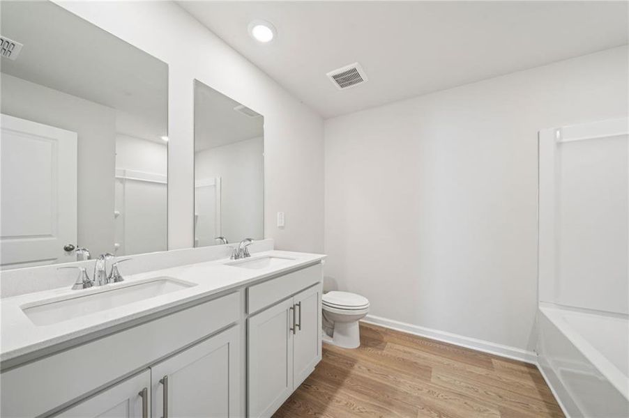 Furnished interior view inside a new home in Parkside at Grayson, Grayson (Image 12).