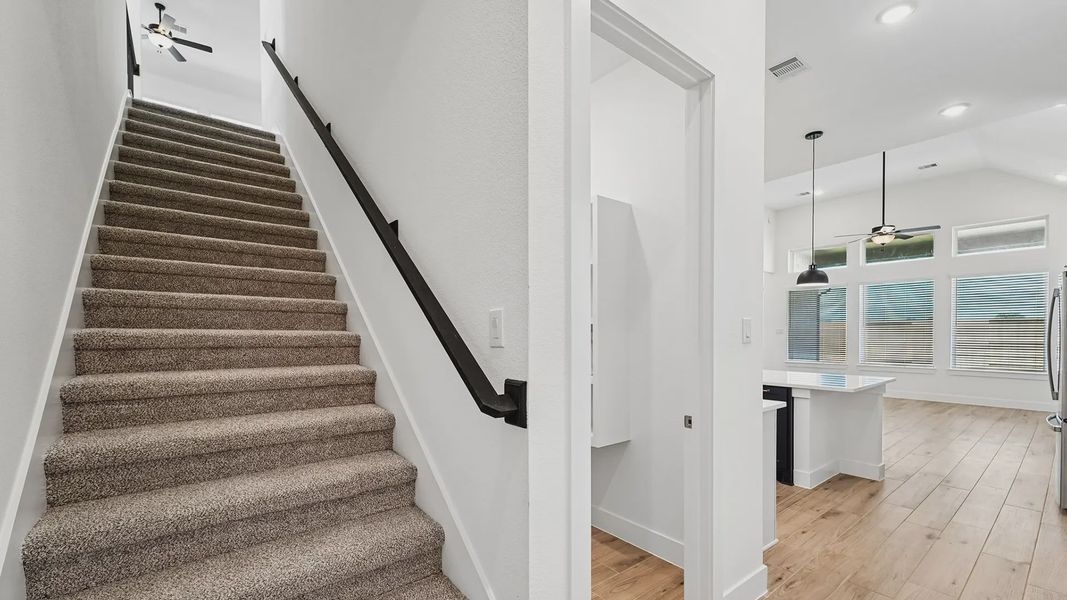Representative unfurnished interior of a home built from the Cayman by Chesmar Homes in Crescent Bluff, Georgetown (Image 34).