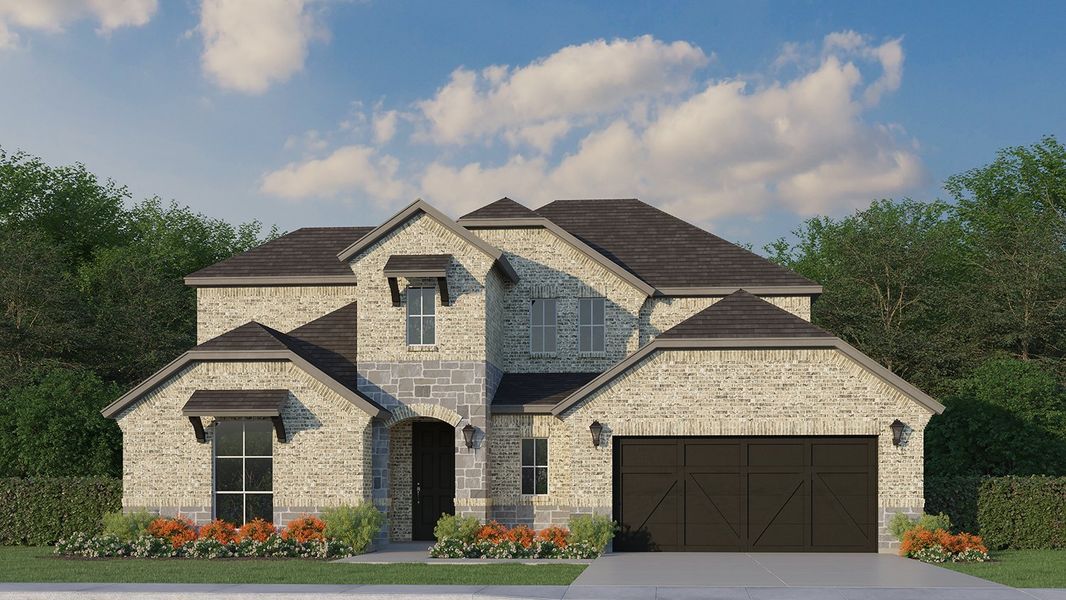 Plan 1684 Elevation B with Stone