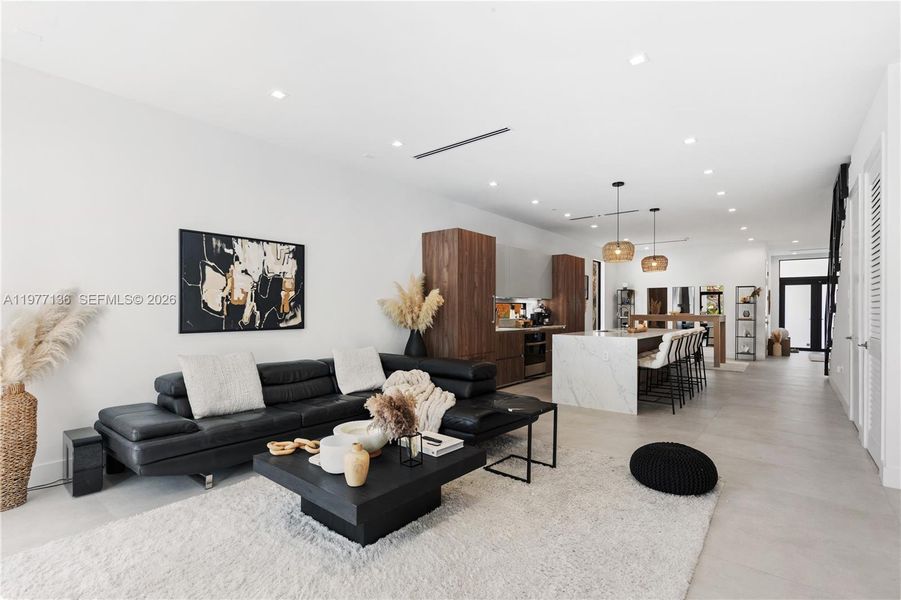 Furnished interior view inside a new home in , Miami (Image 37).