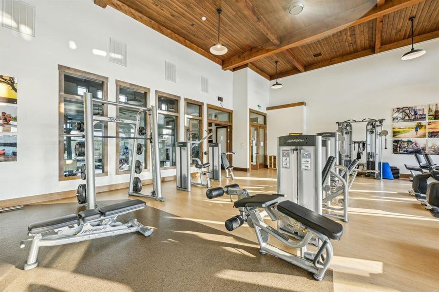 Fitness center.