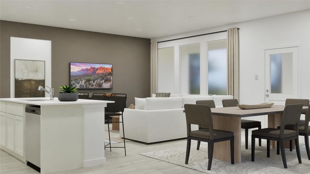 Furnished interior view inside a new home in Thunder Rock: Classic Collection, Marble Falls (Image 2). Furnished interior view inside a new home in Thunder Rock: Classic Collection, Marble Falls (Image 2).