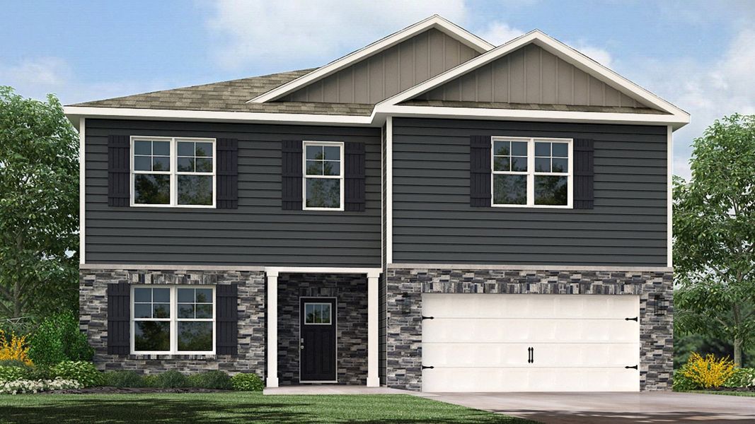Front exterior of a new home in Catlett Cove, Knoxville, TN, highlighting curb appeal (Image 1). Front exterior of a new home in Catlett Cove, Knoxville, TN, highlighting curb appeal (Image 1).