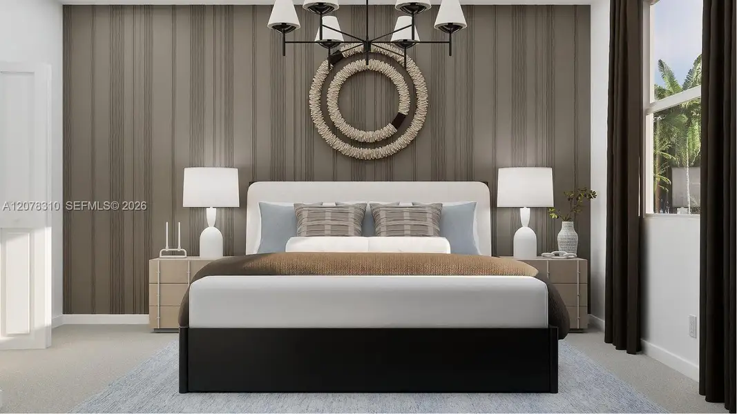 Furnished interior view inside a new home in RosaBella, Miami (Image 5). Furnished interior view inside a new home in RosaBella, Miami (Image 5).