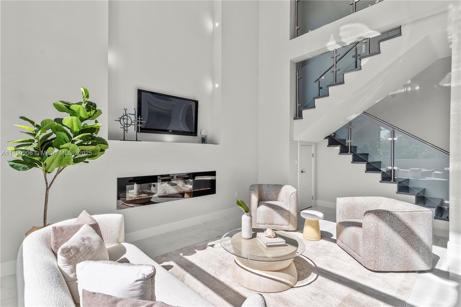 Furnished interior view inside a new home in , Miami (Image 38).