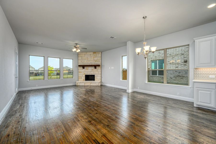 Representative unfurnished interior of a home built from the Portico by Stonehollow Homes in Heritage Grove, Blue Ridge (Image 15).