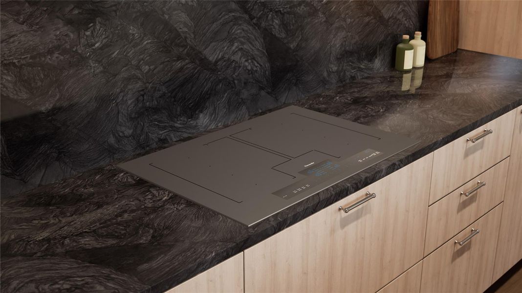 Thermador Induction Cooktop and quartzite countertop. Twilight Palette Thermador Induction Cooktop and quartzite countertop. Twilight Palette