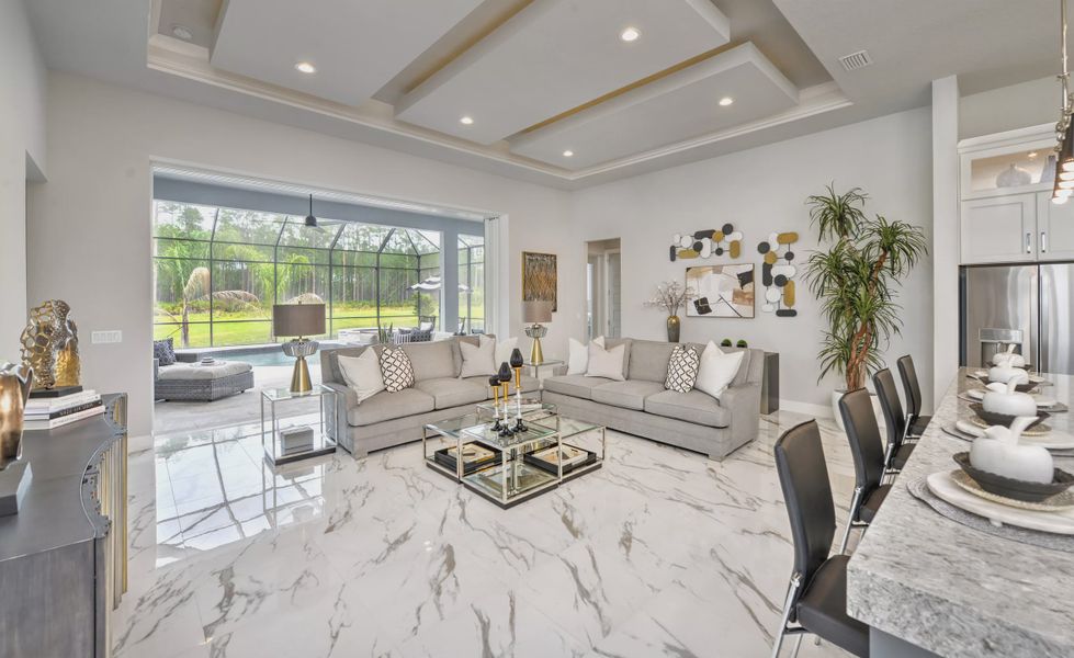 Furnished interior view inside a new home in Plantation Bay, Ormond Beach (Image 10).