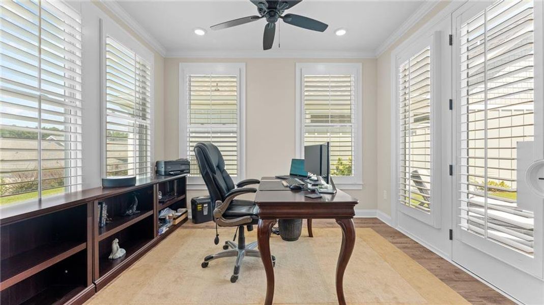Furnished interior view inside a new home in The Courtyards at Bailey Farms, Dacula (Image 15).