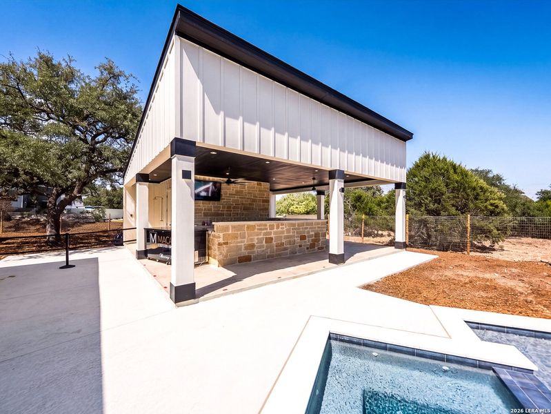 Exterior details and patio area of a home in , Boerne (Image 24).