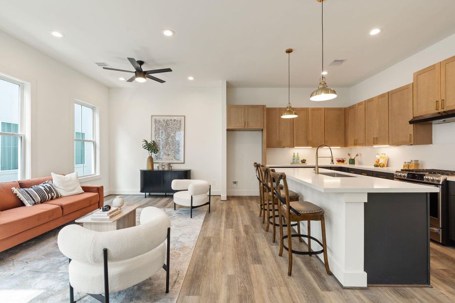 Furnished interior view inside a new home in , Houston (Image 13).