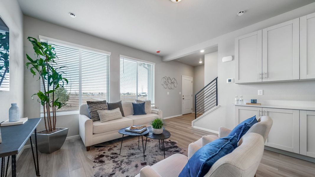 Furnished interior view inside a new home in Green Valley Ranch, Aurora (Image 15). Furnished interior view inside a new home in Green Valley Ranch, Aurora (Image 15).